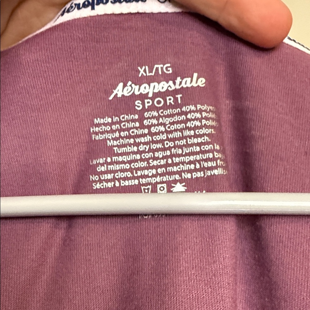 Aeropostale V-Neck Tee - Burgundy - Picture 5 of 5